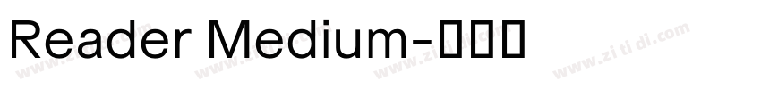 Reader Medium字体转换 Reader Medium字体转换